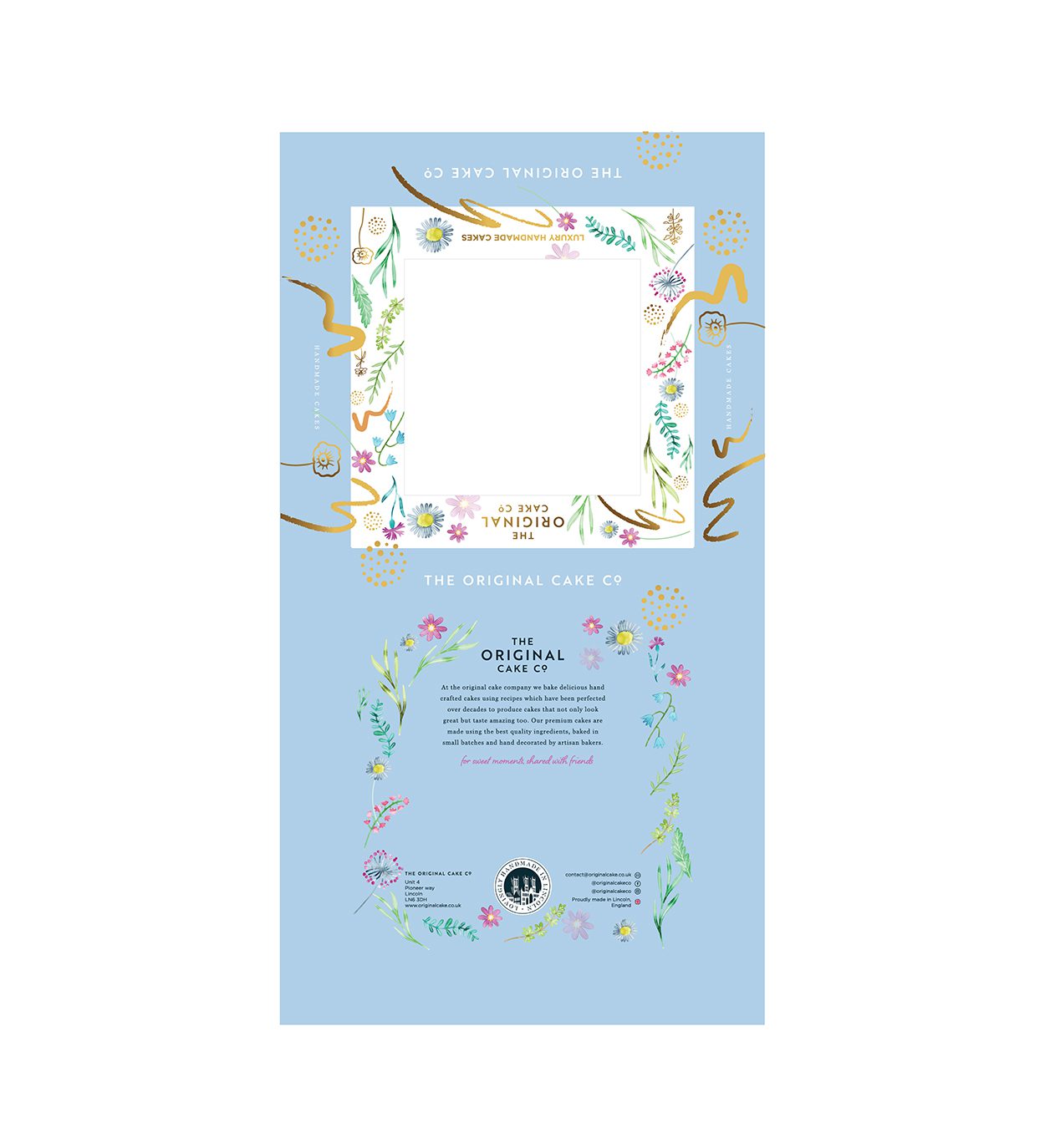 Floral Cake Box Design